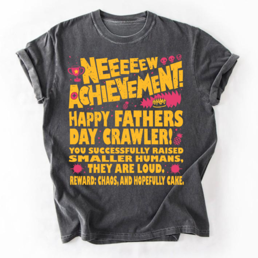 Dungeon Crawler Carl Fathers Day Comfort Colors Unisex Shirt, Dad Achievement Tee, DCC Fan Shirts, Funny LitRPG Dad Gift, Booktok tee