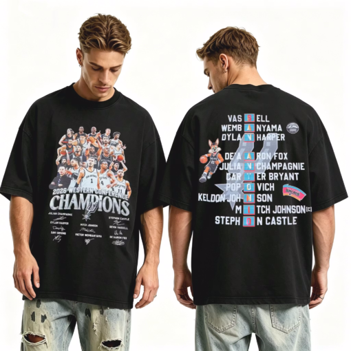 San Antonio Spurs 2026 Southwest Division Champions legacy comfort color tee