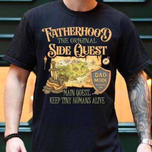 Fatherhood Side Quest DnD Fathers Day Shirt