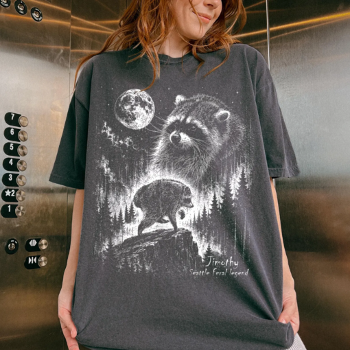 (FREESHIPPING US)Vintage Jimothy Raccoon Shirt