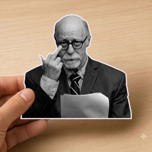 Dr.Donald Connie Middle Finger Sticker #M (Copy)