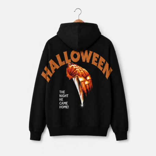 Shoulder-to-Shoulder Print On The Back Halloween Hoodie #N