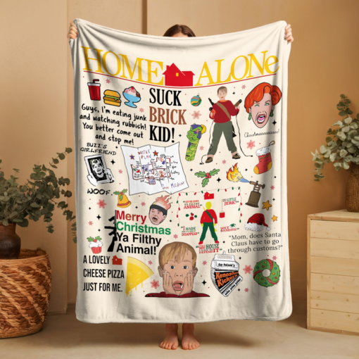 Home Alone Christmas Blanket #N