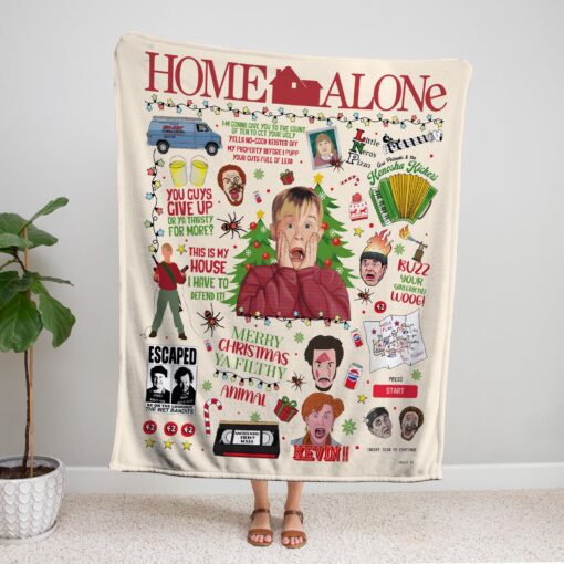Home Alone Christmas Blanket #N